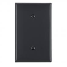 Leviton 80719-E - SINGLE GANG WALLPLATE BLANK BLACK