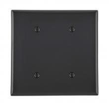 Leviton 80734-E - 2 GANG BLANK WALLPLATE BLACK