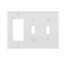 Leviton 80745-W - 3 GANG DECORA TOGGLE TOGGLE WLPLT WHITE