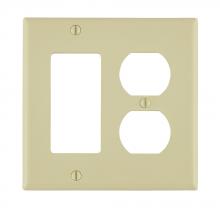 Leviton 80746-I - STANDARD WALLPLATE DUP RECEP-DEC IVORY