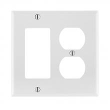 Leviton 80746-W - STANDARD WALLPLATE DUP RECEP-DEC WHITE