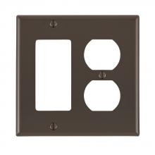 Leviton 80746 - STANDARD WALLPLATE DUP RECEP-DEC BROWN