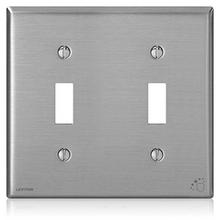 Leviton 84009-A40 - SS ANTIMICROBIAL WP 2G STD SIZE TGL