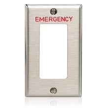 Leviton 84401-E40 - 1 GANG 302 SS EMERGENCY DECORA STD WP