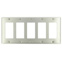 Leviton 84423-40 - 5 GANG 302 SS DECORA STANDARD WP