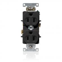 Leviton C5262-E - 15A 125V IND DUPLEX REC BLK