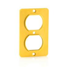 Leviton 3051-Y - OUTLET BOX COVER SINGLE RECEP YELLOW