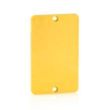 Leviton 3054-Y - OUTLET BOX COVER SINGLE BLANK YELLOW