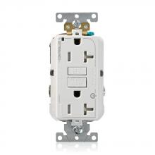 Leviton G5362-2TW - 20A 2/PLUG MARKED CONTROLLED GFCI WH