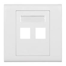 Leviton BL186-P2W - W/PLT 2PORT ID 86MM WH