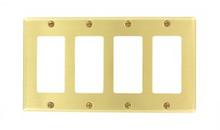 Leviton 81412 - BRASS, 4 GANG