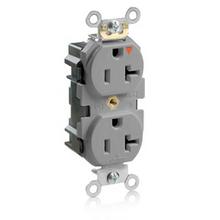 Leviton M5362-IGG - 5-20R LEV LOK IND GRD IG RECEPGRAY