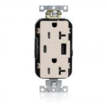 Leviton M58AC-T - 20A LEV-LOK USB TR OUTLET TYPE A-C