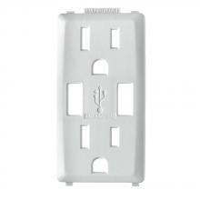 Leviton RKAA1-WW - WH/WH RENU USB CHARGER 15A REC FACEPLATE