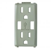 Leviton RKAA1-WS - WOOD SMOKE RENU USB CHRGER 15A REC FCPLT