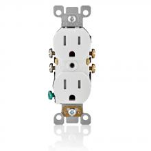 Leviton T5320-SW - 5-15R RECEP TR SELF-GROUNDING WHITE