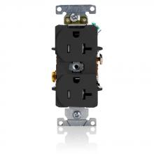 Leviton T5362-E - 20A 125V DUPLEX TR REC BLK