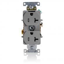 Leviton T5362-GY - 20A 125V DUPLEX TR REC GRY