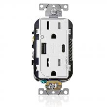 Leviton T5633-2W - 15A MARKED CONTROLLED USB AC RECEPTACLE