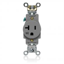 Leviton W5361-GY - WR SGL RCPT 20A GRY