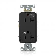 Leviton WDR20-E - 20A 125V WR DECORA REC BLK