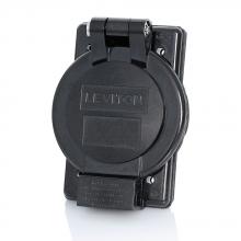 Leviton 7420-EB - 1G WP CVR STRP MNT SGL LCK REC FS/FD