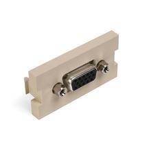 Leviton 41293-HDI - MOS VGA/HD15 COUPLER 1U MODULE IVORY.