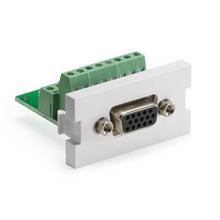 Leviton 41295-HDW - MOS VGA/HD15 SCREW TERM 1U MODULE WHITE.