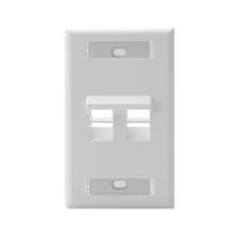 Leviton 42081-2WS - 2PORT SG ANG QP WP W/ ID WH