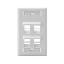 Leviton 42081-4WS - WP 4PORT SG ANG ID WH