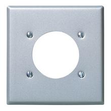 Leviton 84026 - 2G SS WALLPLATE 430 POWER RECP OPENING