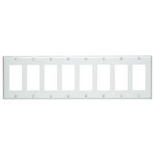 Leviton 80408-W - WALLPLATE 8 GANG