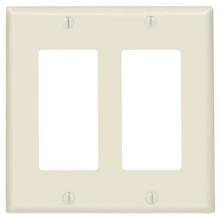 Leviton 80409-T - 2G W/P DECORA LT ALMOND