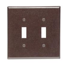 Leviton 80509 - 2 GANG TGLE WLPLT MIDWAY BROWN