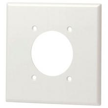 Leviton 80526-W - 2 GANG SINGLE 2/15 DIAM WLPLT WHT