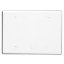 Leviton 80533-W - 3 GANG MIDSIZE BLANK WLPLT WHITE