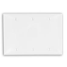 Leviton 80735-W - 3 GANG BLANK WALLPLATE WHITE