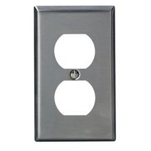 Leviton 84003-40 - 1G SS METAL WALLPLATE SATIN 302 1DUPLEX