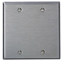 Leviton 84025 - 2G SS WALLPLATE SATIN 430 BLANK