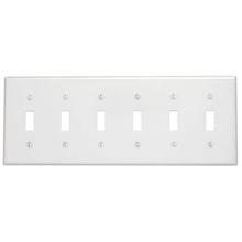 Leviton 84036-40 - 6 GANG 302 SS TOGGLE STANDARD WP