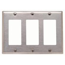 Leviton 84411-40 - 3 GANG 302 SS DECORA STANDARD WP