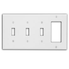 Leviton P326-W - 4 GANG 3 TGL 1 DEC WLPLT  WHITE