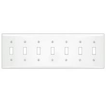 Leviton S601-W - 7 GANG TGL WLPLT PAINTED METAL WHITE