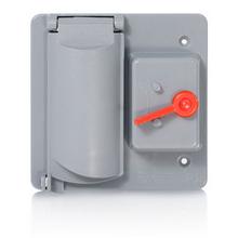 Leviton WP2SG-GY - PLASTIC TWO GANG SW/GFC