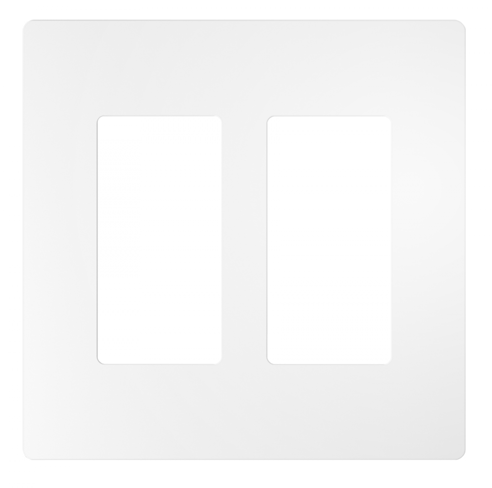 LC LC DOUBLE GANG FACEPLATE WH