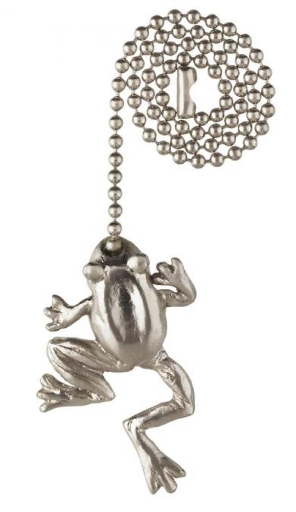 Brushed Nickel Finish Frog Pull Chain