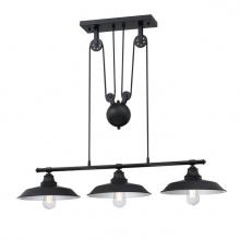 Westinghouse 6129400 - Iron Hill Three-Light Indoor Pulley Pendant