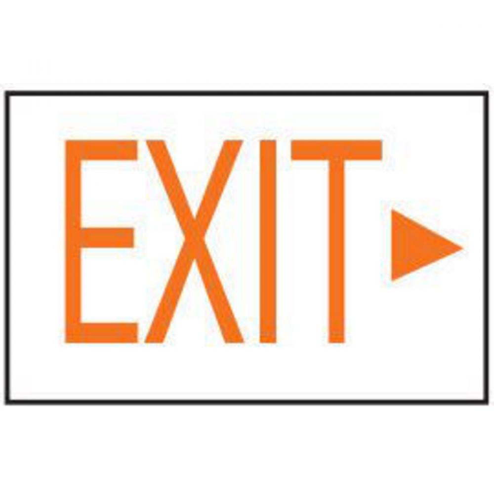 DISC-RED EXIT WHT BACKGROUND ARROW RIGHT
