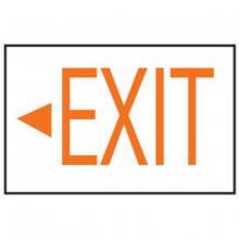 Killark, a Hubbell affiliate NWP-DECAL03 - DISC-RED EXIT WHT BACKGROUND ARROW LEFT