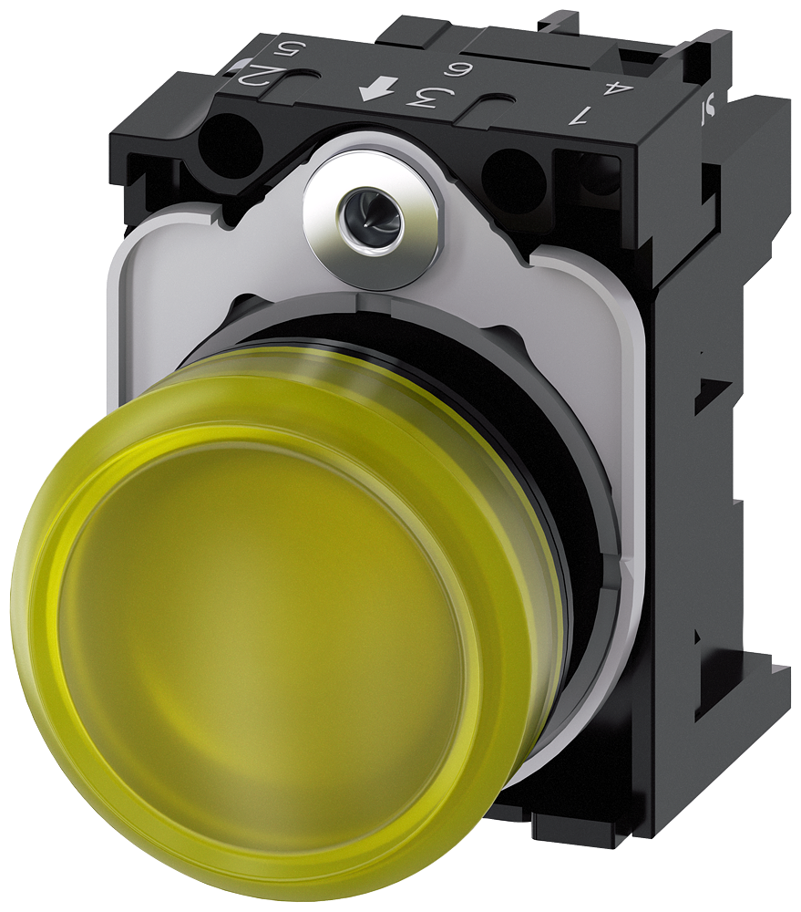 INDICATOR LIGHT, LED YELLOW, 230V AC